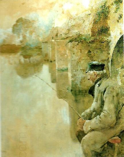 Carl Larsson fiskare fran grez -sur-loing oil painting picture